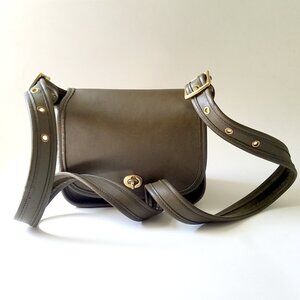 Vintage Coach Legacy Small Flap Bag Olive Green #9965
